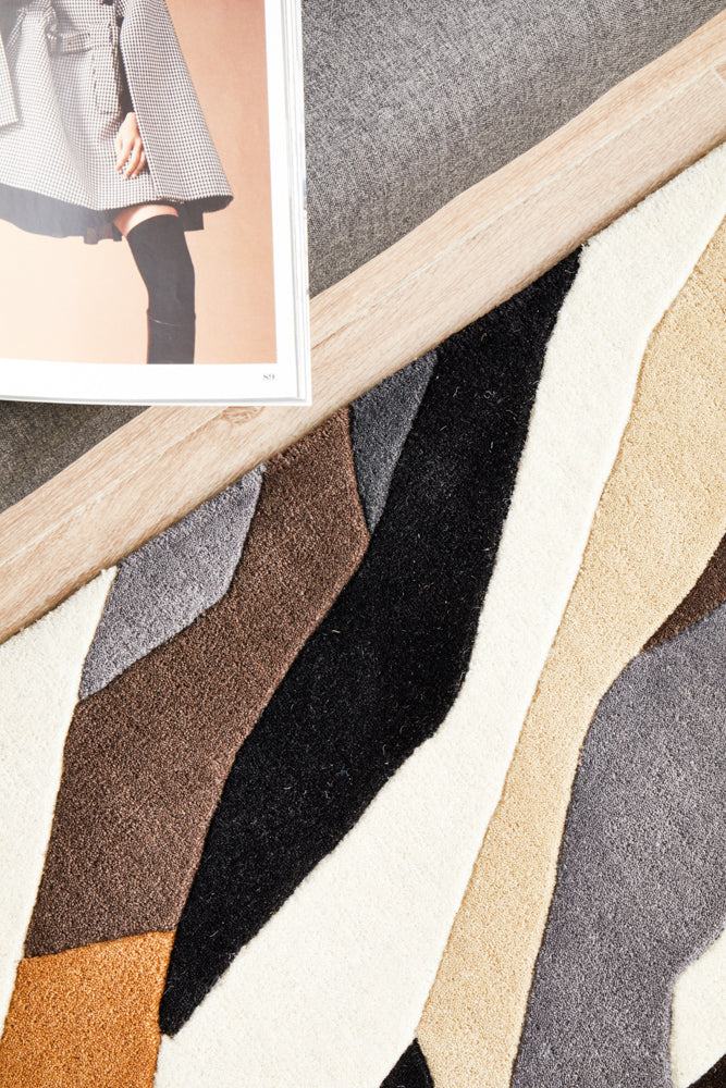 Matrix Pure Wool Fossil Runner Rug