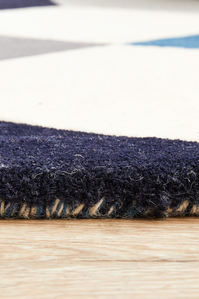 Matrix Pure Wool Steel Round Rug