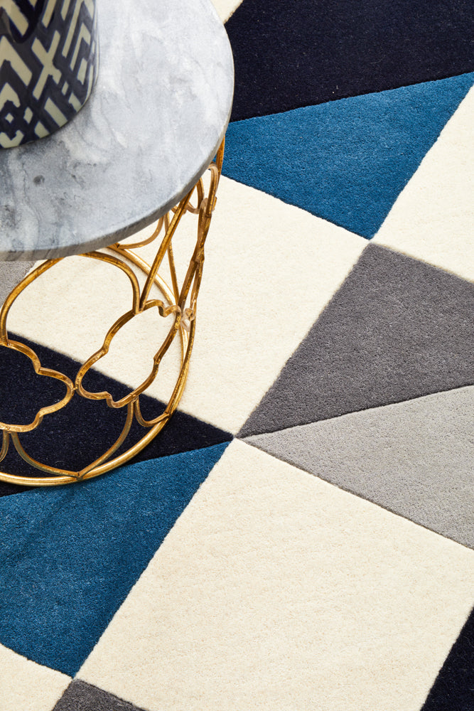 Matrix Pure Wool Steel Round Rug