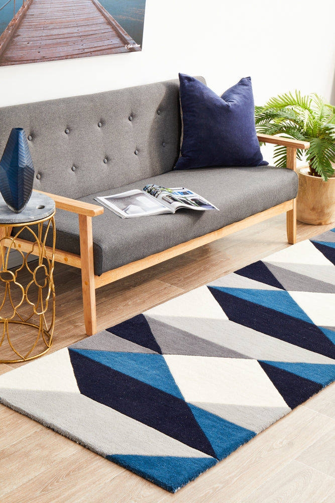 Matrix Pure Wool Steel Runner Rug Rug