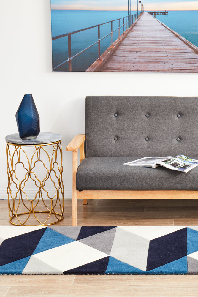 Matrix Pure Wool Steel Runner Rug Rug