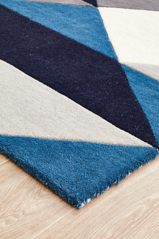 Matrix Pure Wool Steel Runner Rug Rug