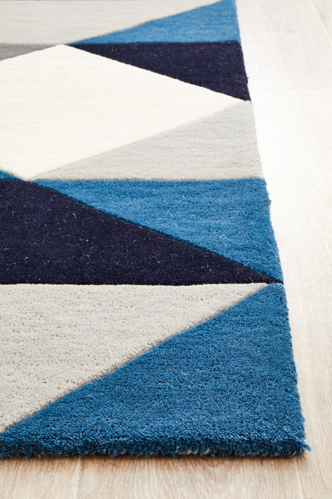 Matrix Pure Wool Steel Runner Rug Rug
