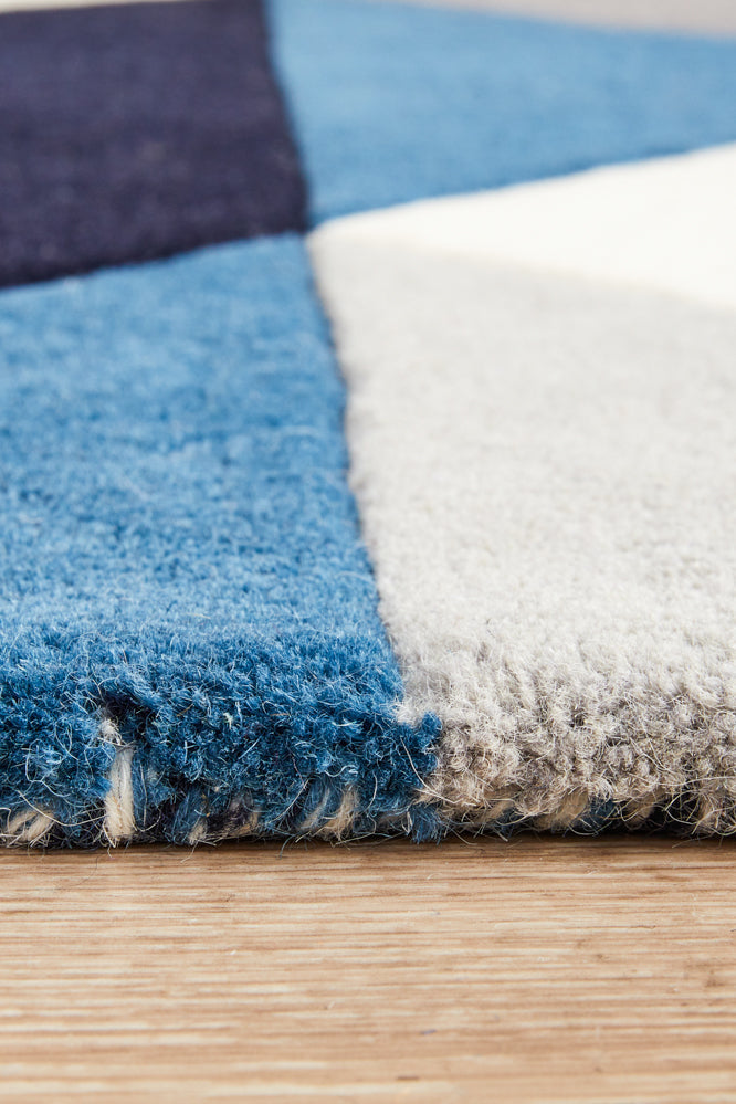 Matrix Pure Wool Steel Runner Rug Rug