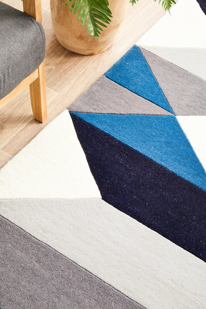 Matrix Pure Wool Steel Runner Rug Rug