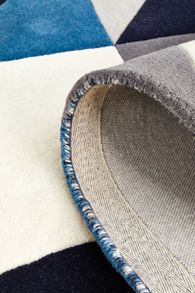 Matrix Pure Wool Steel Runner Rug Rug