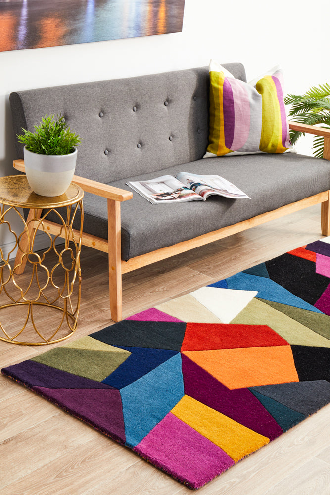 Matrix Pure Wool Crayon Runner Rug