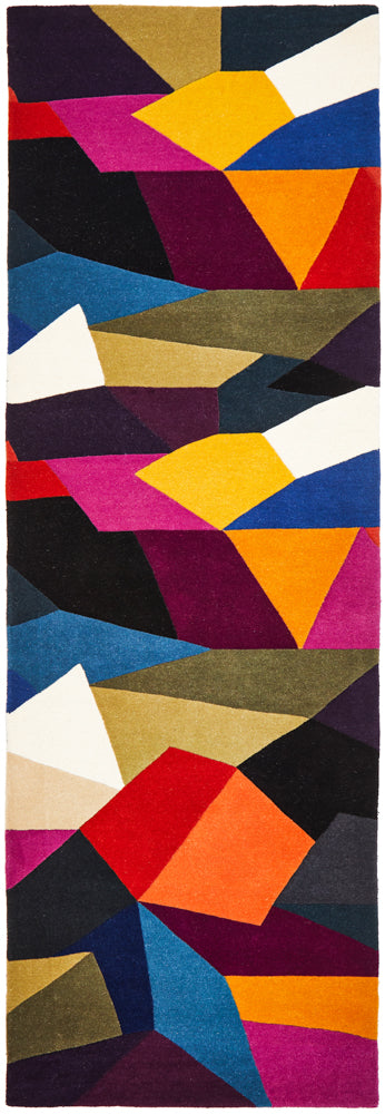 Matrix Pure Wool Crayon Runner Rug