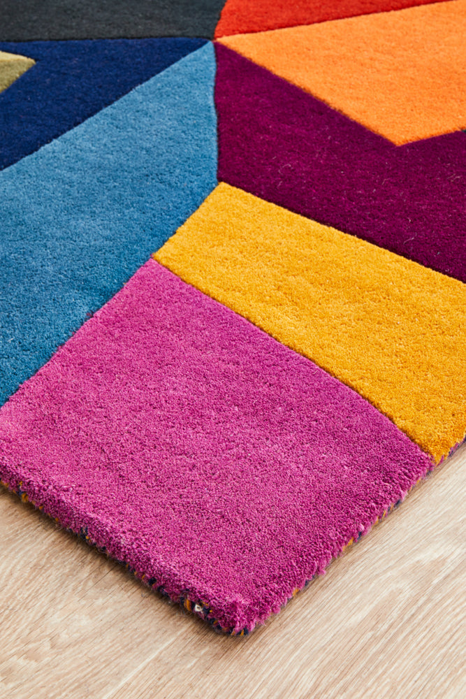 Matrix Pure Wool Crayon Runner Rug