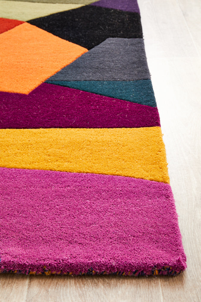 Matrix Pure Wool Crayon Runner Rug