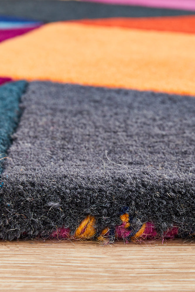 Matrix Pure Wool Crayon Runner Rug