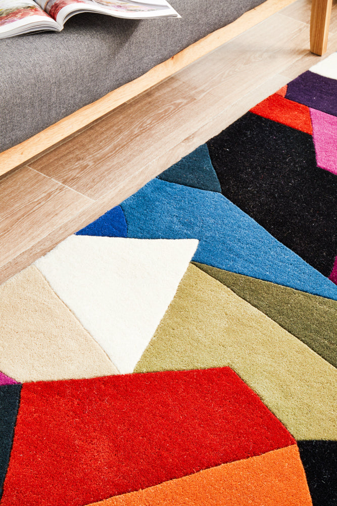 Matrix Pure Wool Crayon Runner Rug