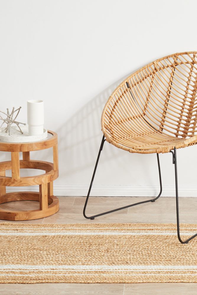 Noosa Border Natural Runner Rug