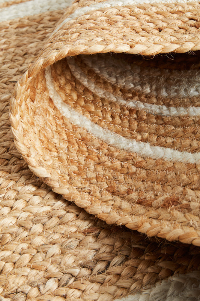 Noosa Border Natural Runner Rug