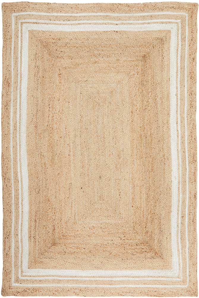 Noosa Border Natural Rug