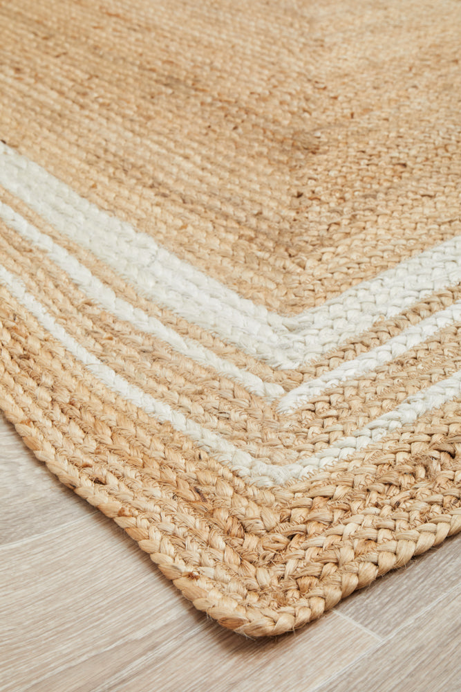 Noosa Border Natural Rug