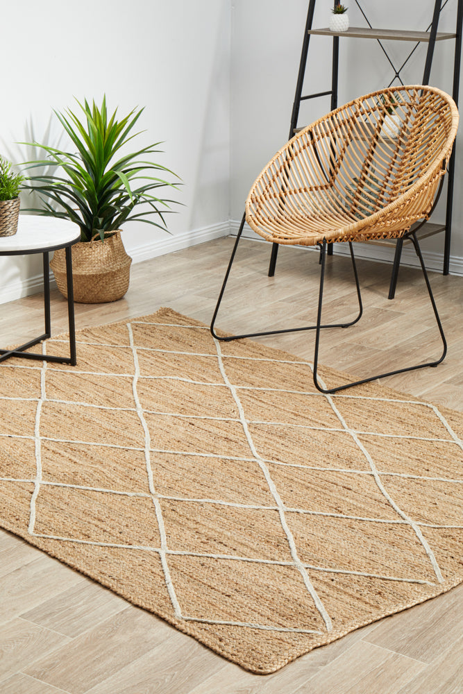 Noosa Diamond Natural Rug