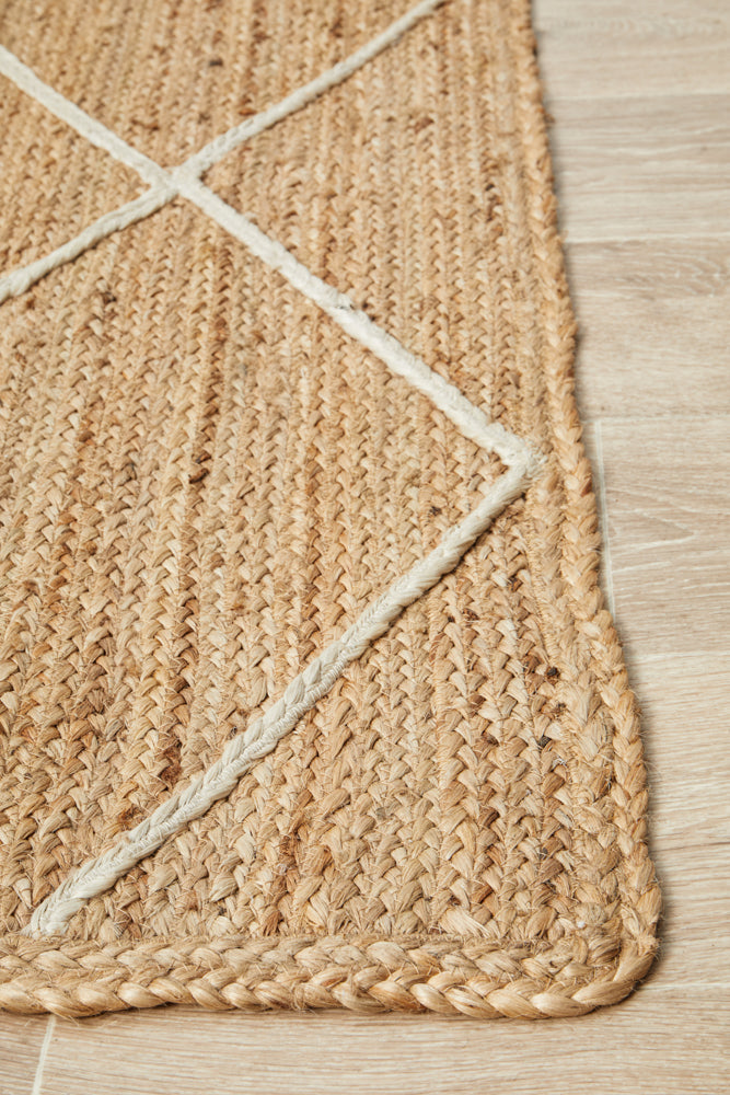 Noosa Diamond Natural Rug