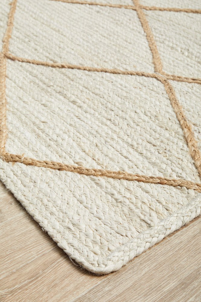 Noosa Diamond White Rug