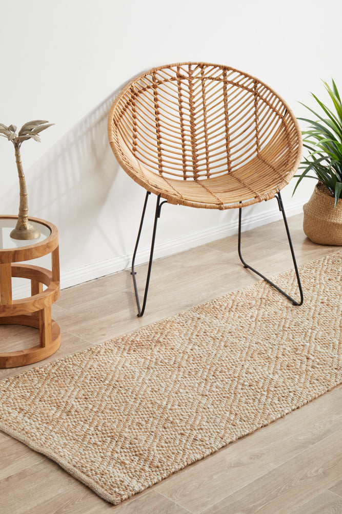 Noosa Lattice Natural Runner Rug