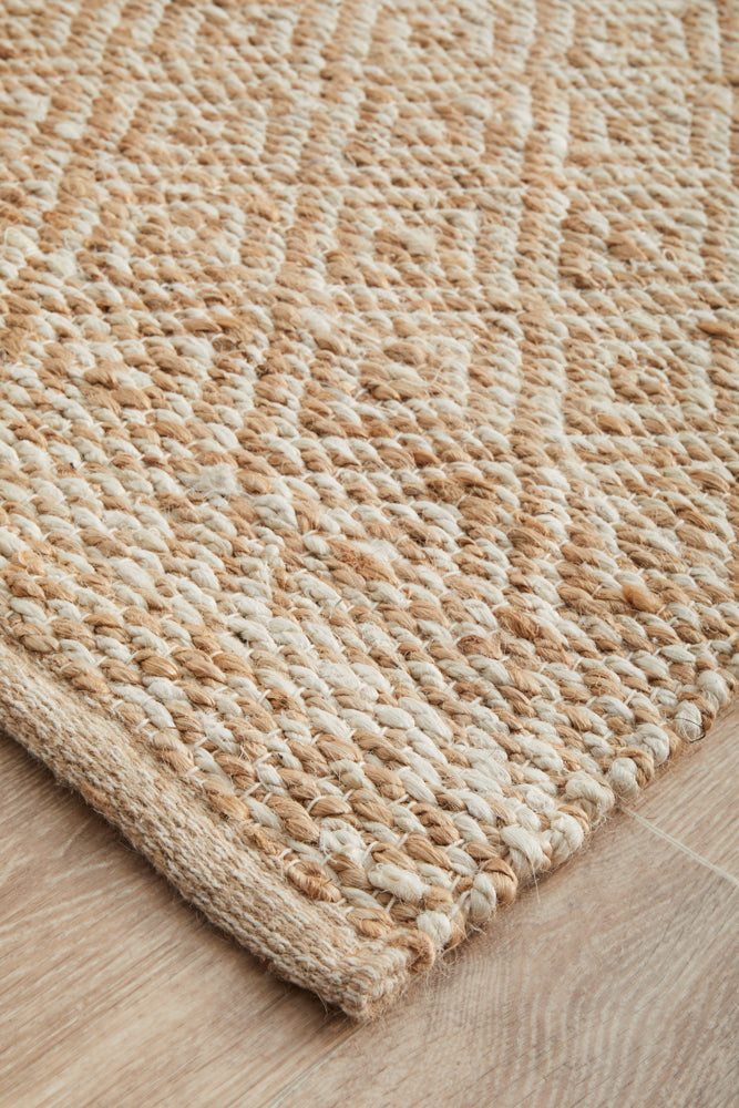 Noosa Lattice Natural Runner Rug