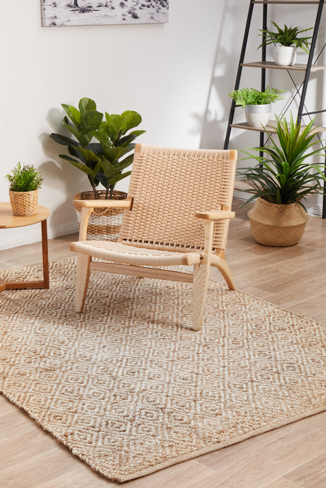 Noosa Lattice Natural Rug