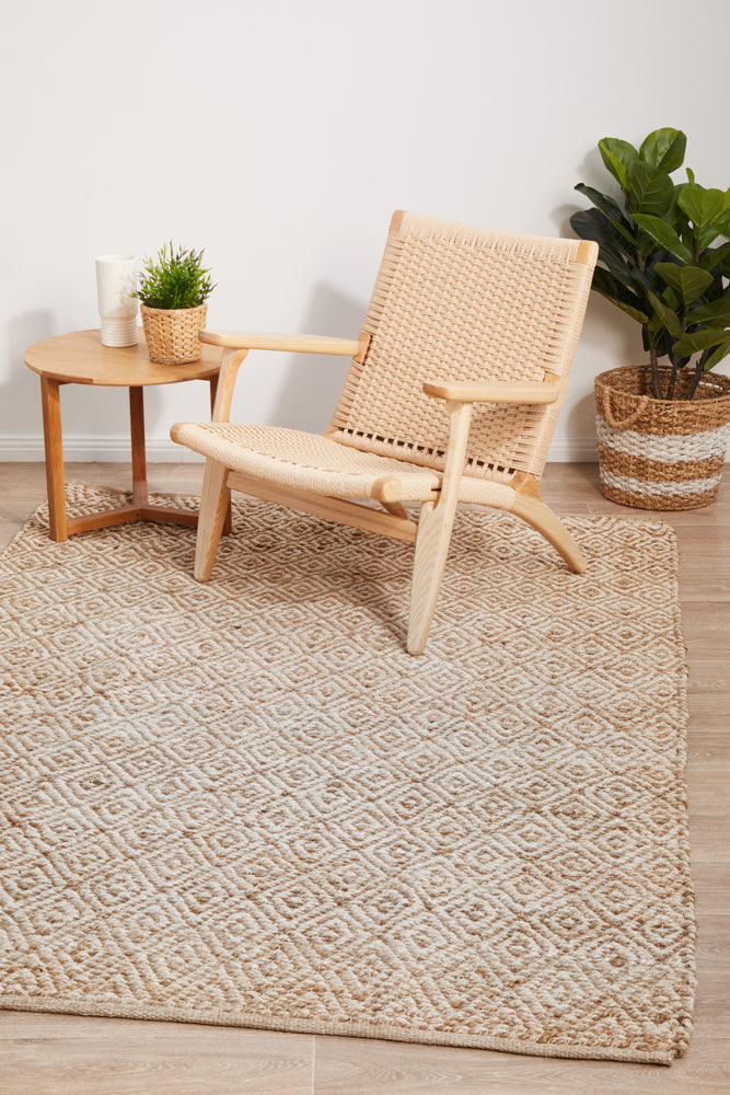 Noosa Lattice Natural Rug