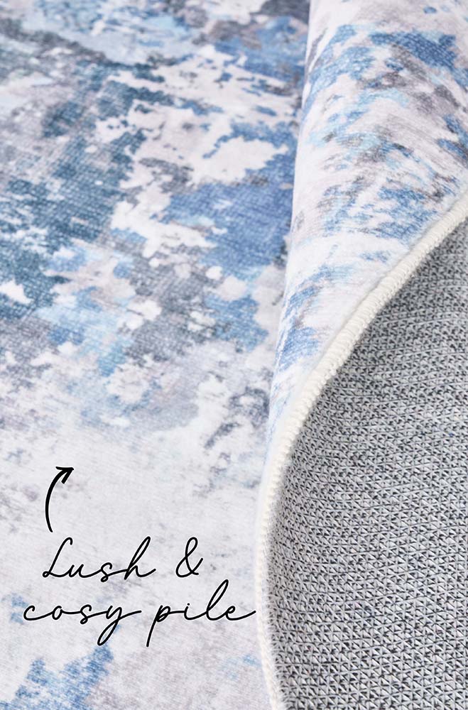 Revive Cato Blue Washable Rug