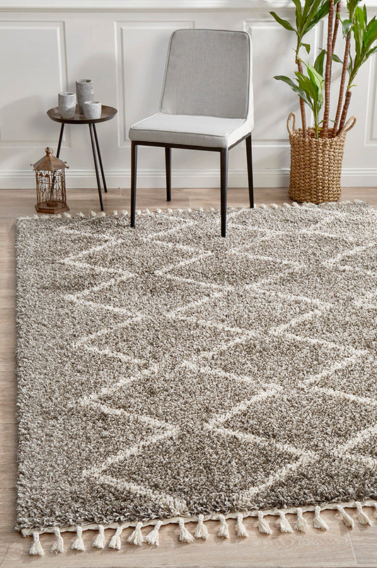 Saffron Tribal Grey Rug