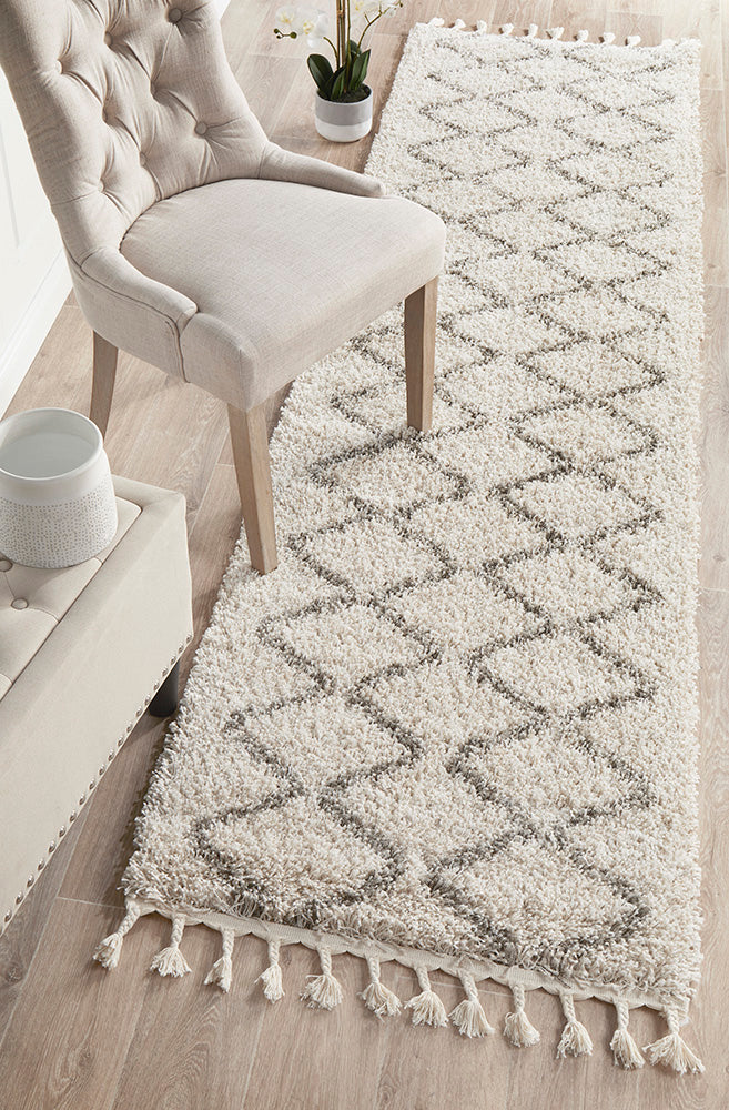 Saffron Tribal Natural Runner Rug