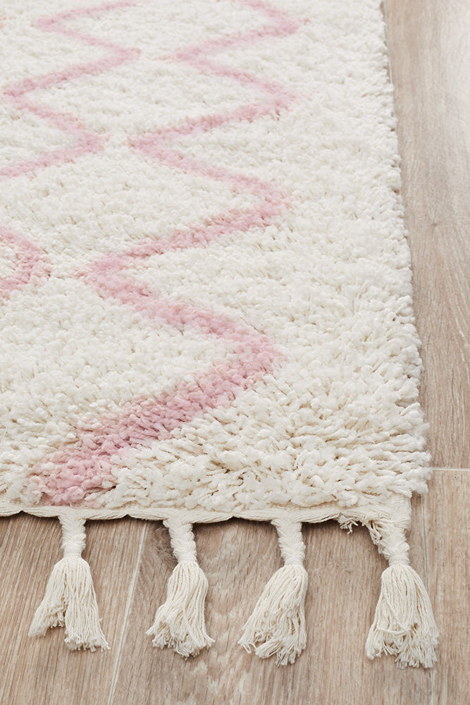Saffron Tribal Pink Runner Rug