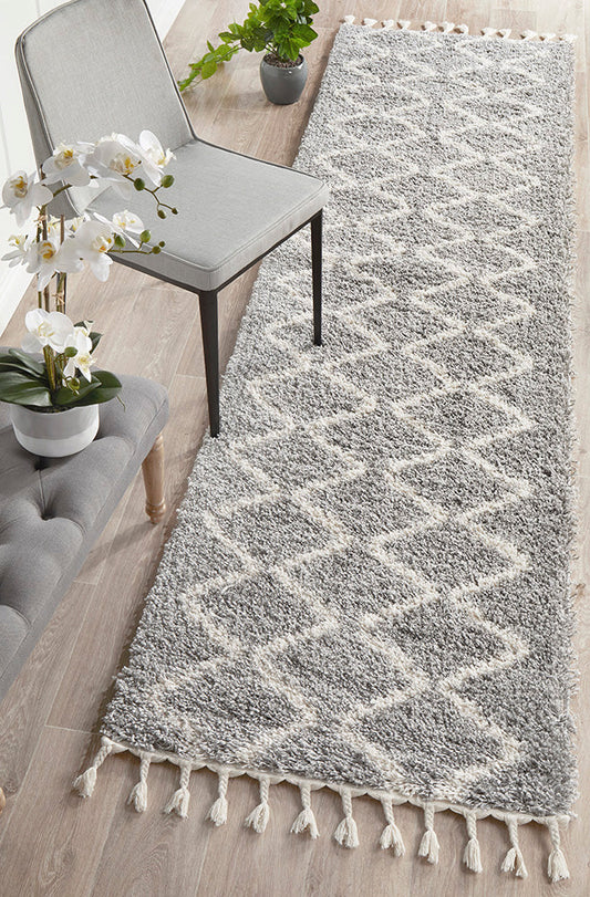 Saffron Tribal Silver Runner Rug
