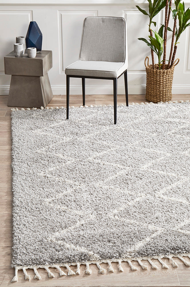 Saffron Tribal Silver Rug