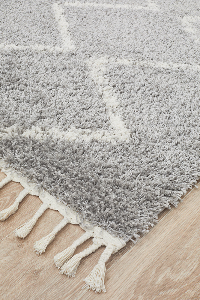 Saffron Tribal Silver Rug