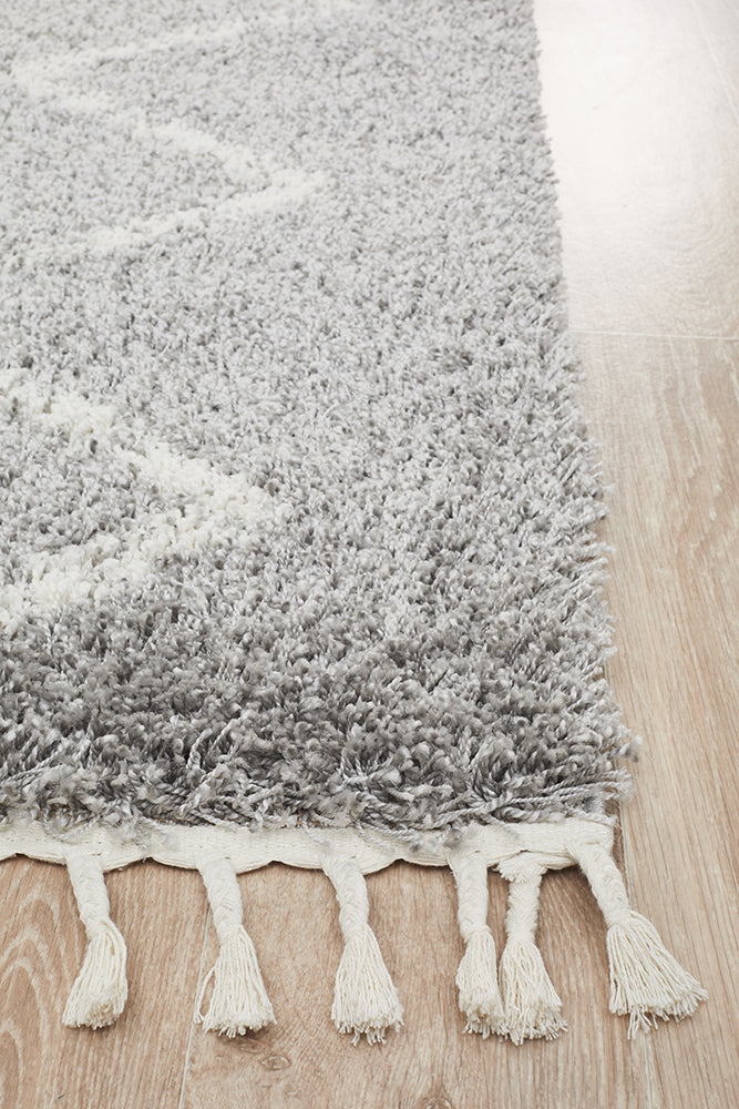 Saffron Tribal Silver Rug