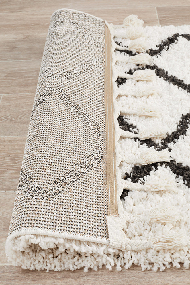 Saffron Tribal White Runner Rug