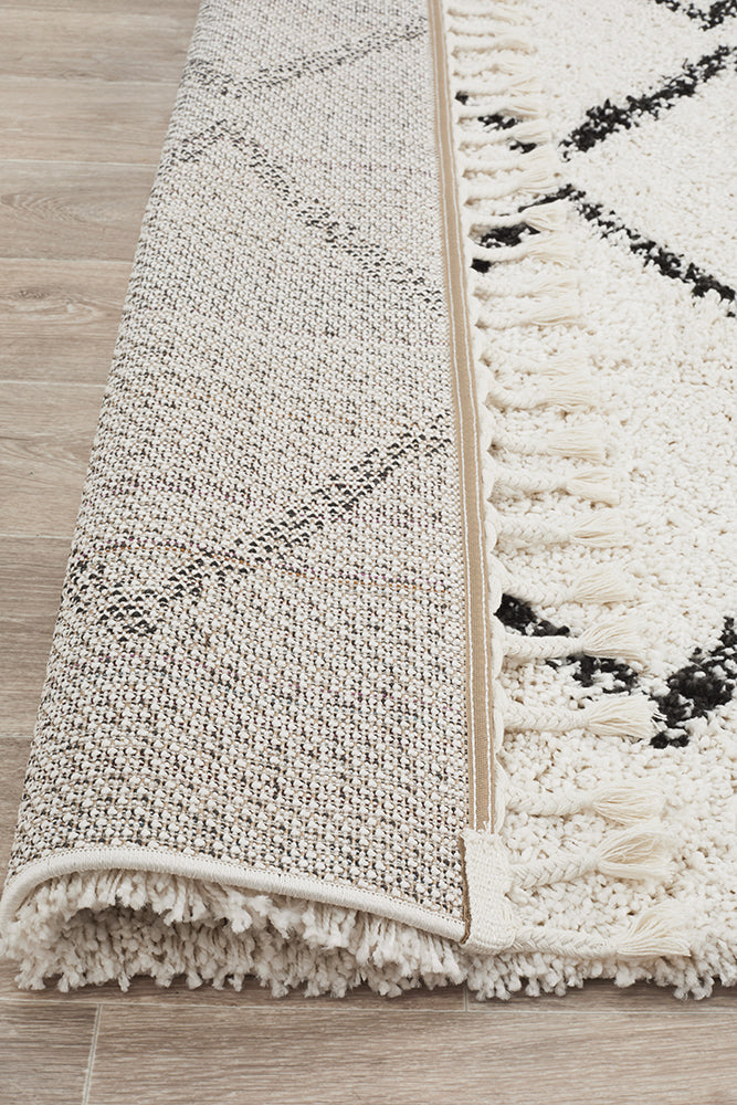 Saffron Tribal White Rug