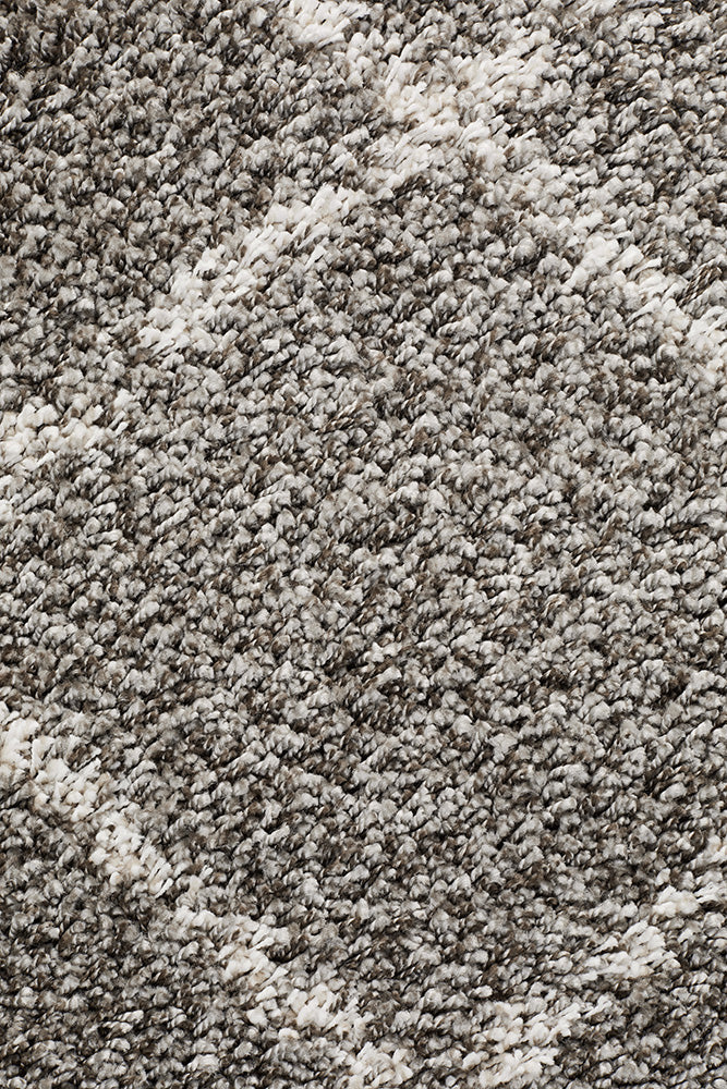 Saffron Diamond Lattice Grey Runner Rug