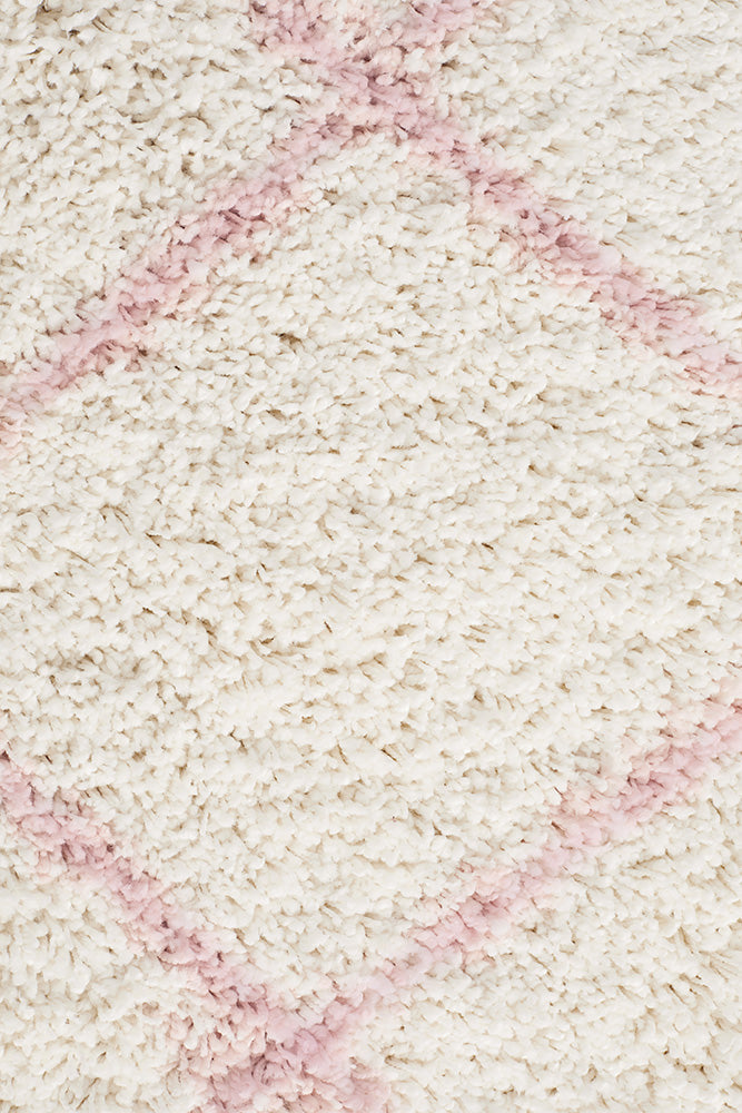 Saffron Diamond Lattice Pink Runner Rug
