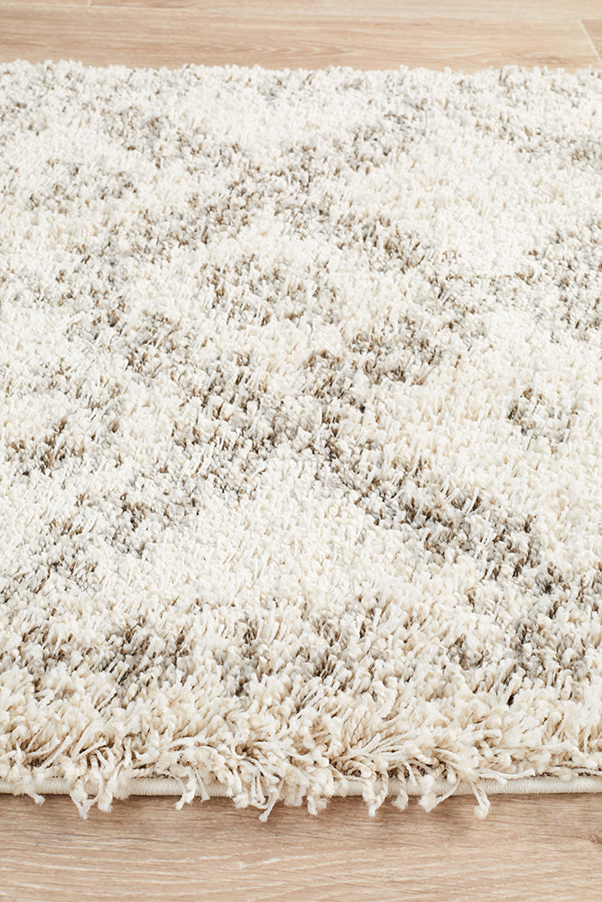 Saffron Tribal Lattice Natural Runner Rug