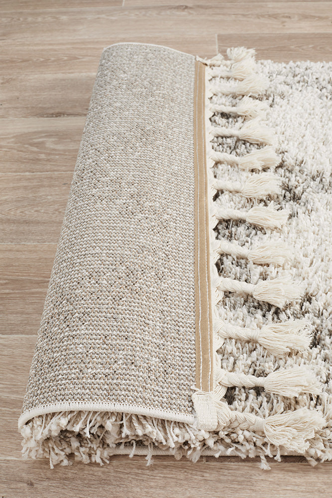 Saffron Tribal Lattice Natural Runner Rug