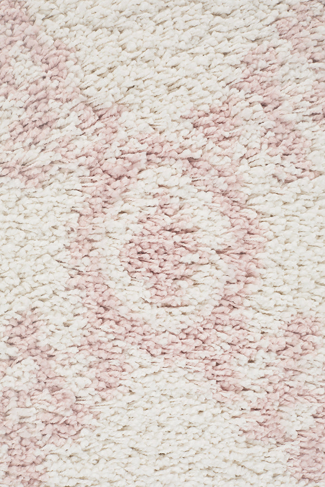 Saffron Tribal Lattice Pink Rug