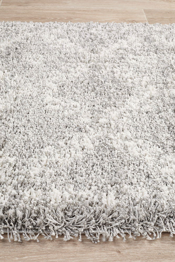 Saffron Tribal Lattice Silver Runner Rug