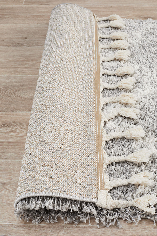 Saffron Tribal Lattice Silver Runner Rug