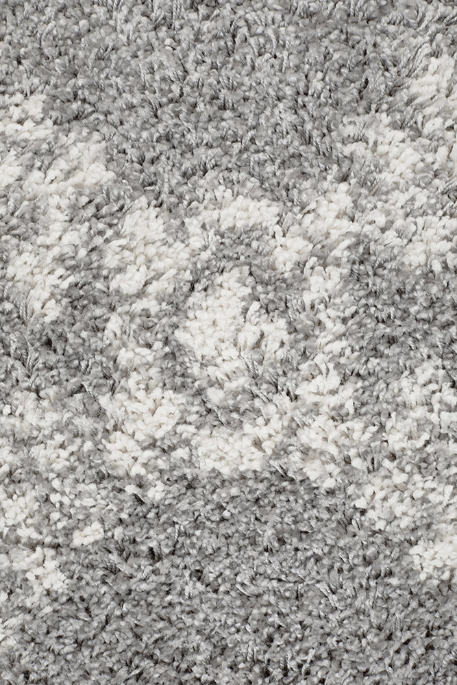 Saffron Tribal Lattice Silver Rug