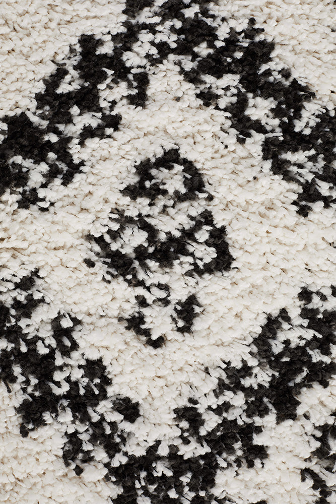Saffron Tribal Lattice White Runner Rug