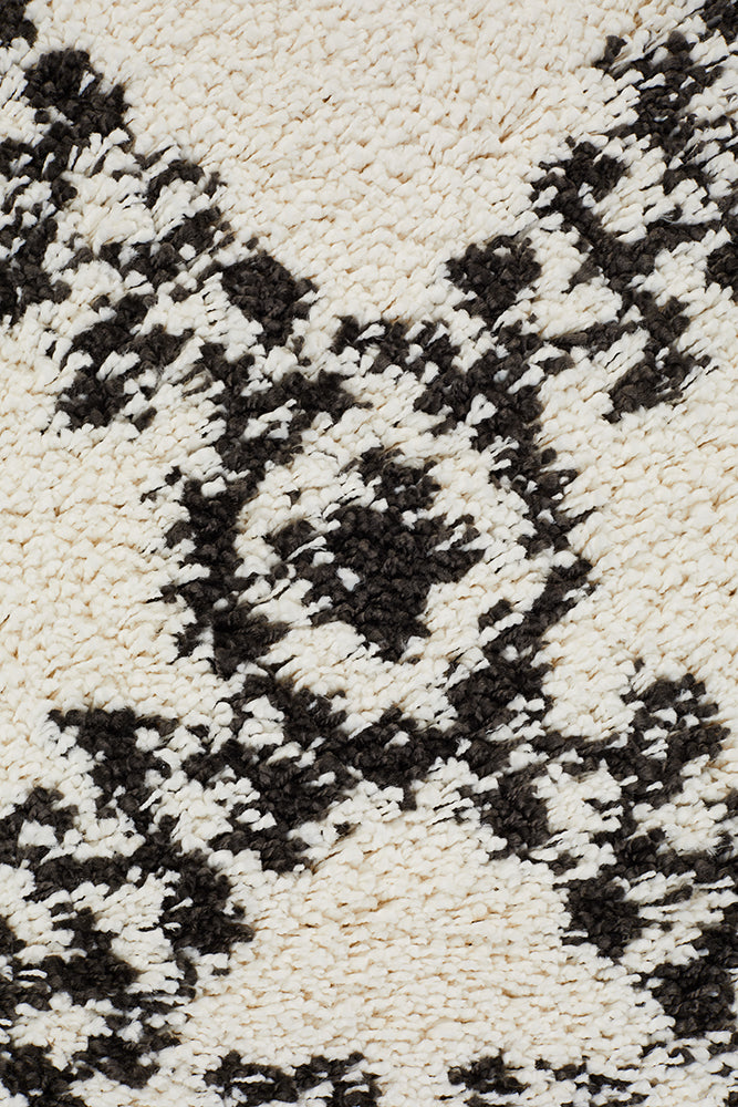Saffron Tribal Lattice White Rug