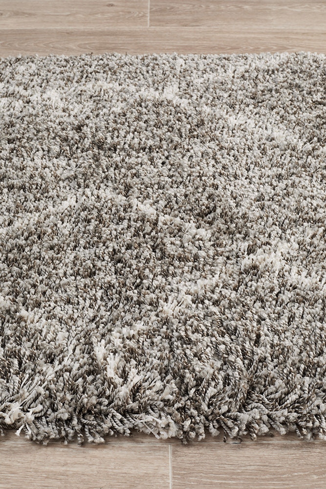 Saffron Tribal Abstract Grey Runner Rug