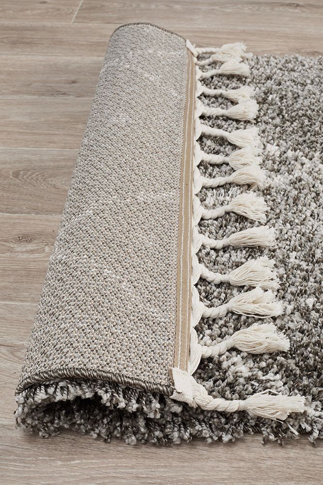 Saffron Tribal Abstract Grey Runner Rug