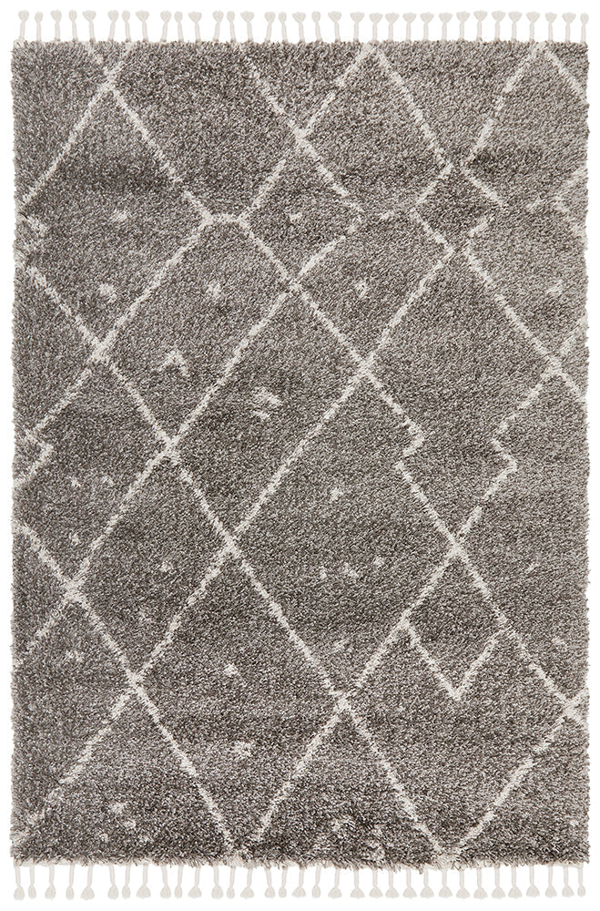Saffron Tribal Abstract Grey Rug
